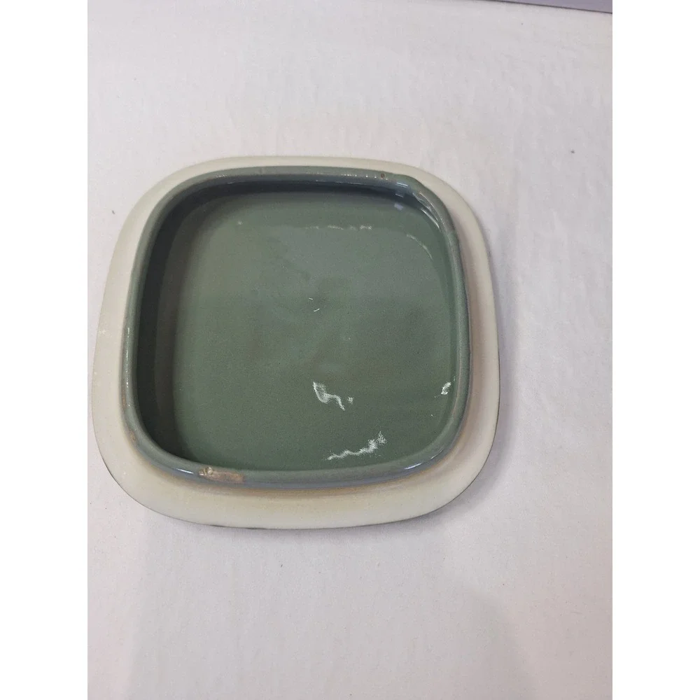 Vintage Hall China for Hotpoint Green Ceramic fridge Dish with Lid Art Deco